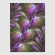 Colorful Abstract Violet Purple Khaki Fractal Art