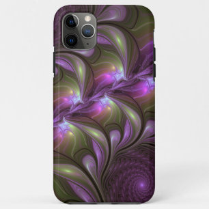 Colorful Abstract Violet Purple Khaki Fractal Art iPhone 11 Pro Max Case