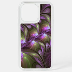 Colorful Abstract Violet Purple Khaki Fractal Art iPhone 15 Pro Max Case