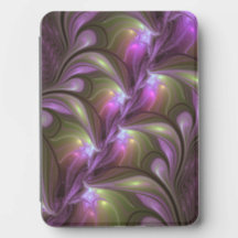Colorful Abstract Violet Purple Khaki Fractal Art