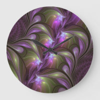 Colorful Abstract Violet Purple Khaki Fractal Art