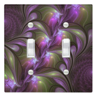 Colorful Abstract Violet Purple Khaki Fractal Art