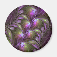 Colorful Abstract Violet Purple Khaki Fractal Art
