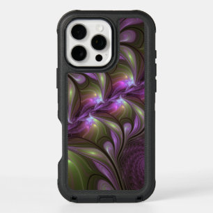 Colorful Abstract Violet Purple Khaki Fractal Art iPhone 16 Pro Max Case