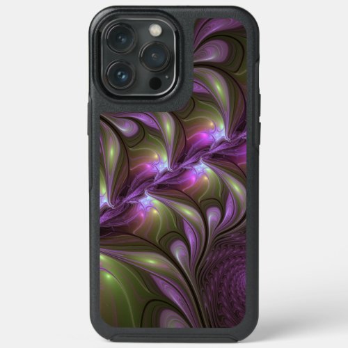 Colorful Abstract Violet Purple Khaki Fractal Art iPhone 13 Pro Max Case