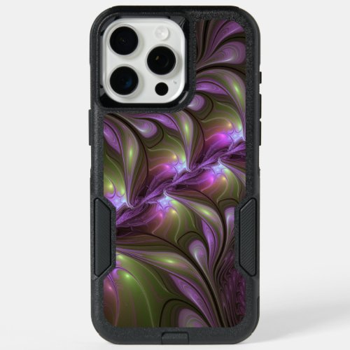 Colorful Abstract Violet Purple Khaki Fractal Art iPhone 15 Pro Max Case
