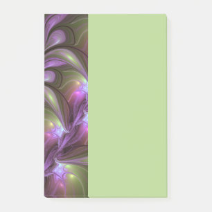 Colorful Abstract Violet Purple Khaki Fractal Art Post-it Notes