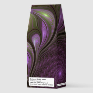 Colorful Abstract Violet Purple Khaki Fractal Art Roasted Coffee