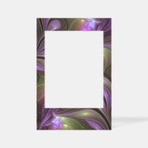 Colorful Abstract Violet Purple Khaki Fractal Art