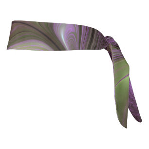 Colorful Abstract Violet Purple Khaki Fractal Art Tie Headband