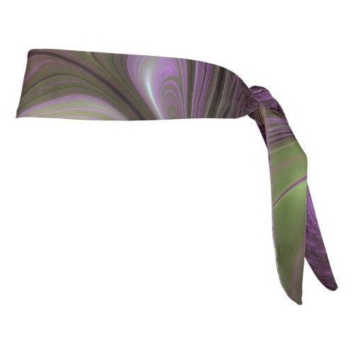 Colorful Abstract Violet Purple Khaki Fractal Art Tie Headband