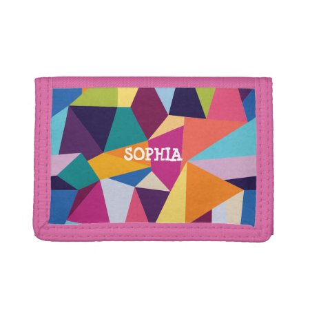Colorful Abstract Water Wallet With Name