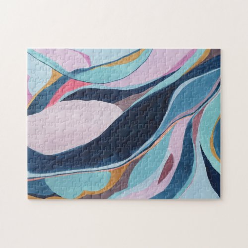 Colorful Abstract Watercolor Art Jigsaw Puzzle