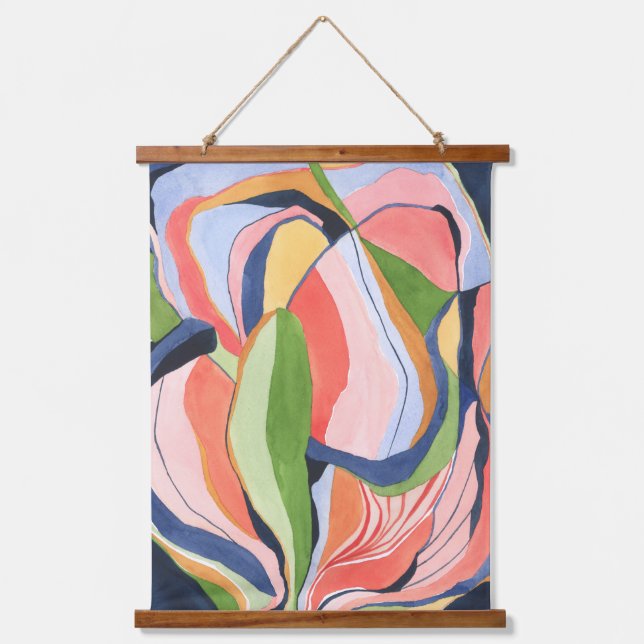 Colorful Abstract Watercolor Art Painting Hanging  Tapestry (Front)