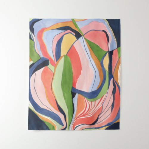 Colorful Abstract Watercolor Art Tapestry