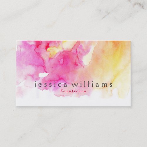 Colorful Abstract Watercolor Background Business Card