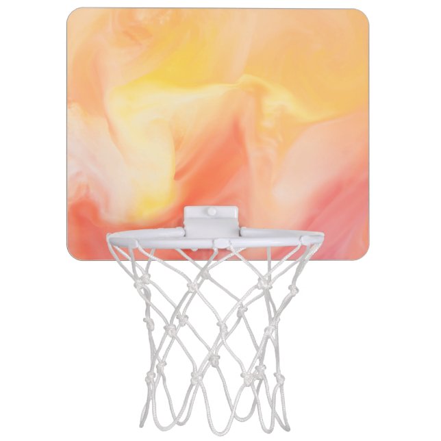 Colorful Abstract Watercolor Marble Texture Mini Basketball Hoop (Front)