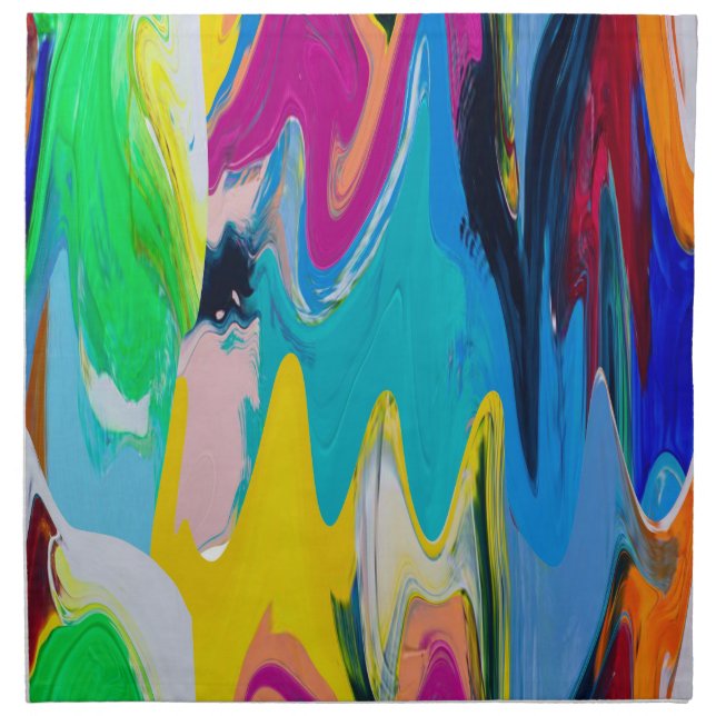 Colorful abstract, watercolor motion blur. cloth napkin (Front)