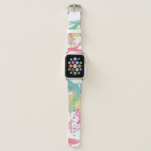 colorful abstract WATERCOLOR painting Apple Watch Band