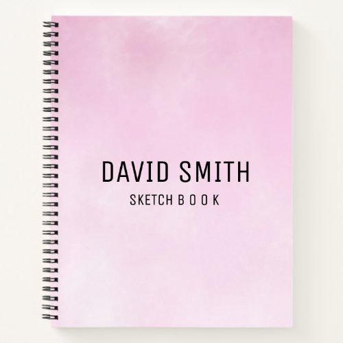 Colorful Abstract Watercolor Sketchbook Name  Notebook