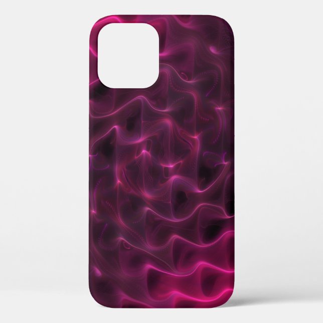 Colorful Abstract Waves Black Background Case-Mate iPhone Case (Back)