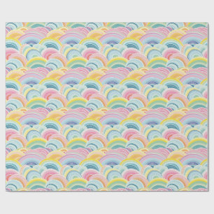 Colorful Abstract Waves Wrapping Paper