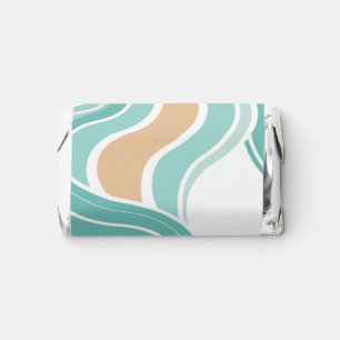 Colorful abstract wavy blue orange brown hershey's miniatures