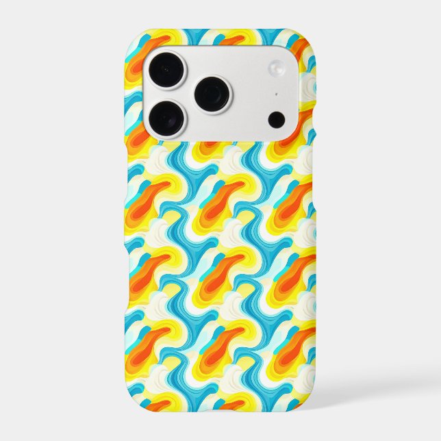 Colorful Abstract Wavy Pattern Case-Mate iPhone Case (Back)