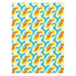 Colorful Abstract Wavy Pattern Tablecloth