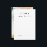 Colorful Abstract Wedding Advice Card<br><div class="desc">This colorful abstract wedding advice card is perfect for your unique modern boho wedding. Hand-painted with textured brush marks of dark emerald green,  peach and mustard,  it's sure to give your occasion a simple yet rustic bohemian feel.</div>