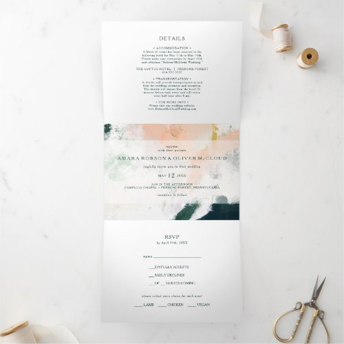 Colorful Abstract Wedding All In One Tri_fold