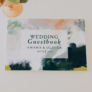 Colorful Abstract Wedding Guest Book
