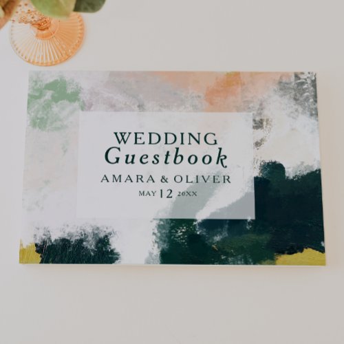 Colorful Abstract Wedding Guest Book