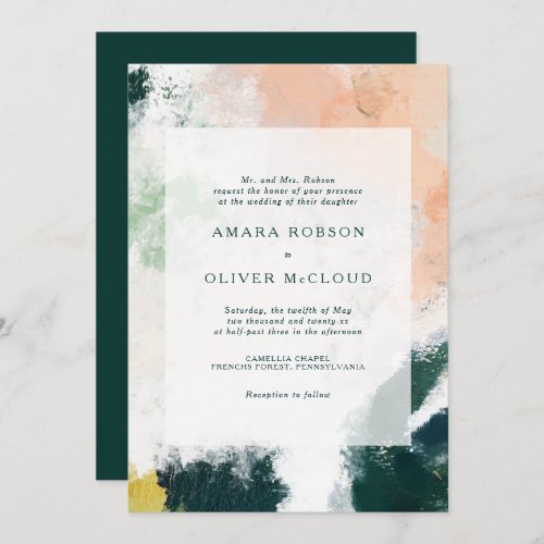Colorful Abstract Wedding Invitation
