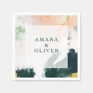 Colorful Abstract Wedding Napkins