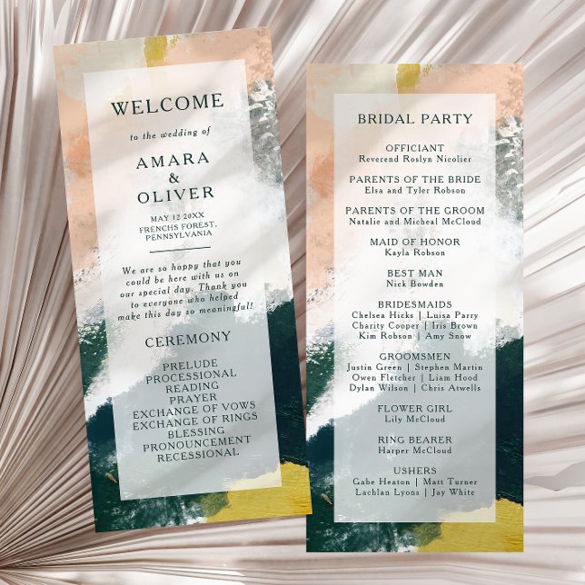 Colorful Abstract Wedding Program (Creator Uploaded)