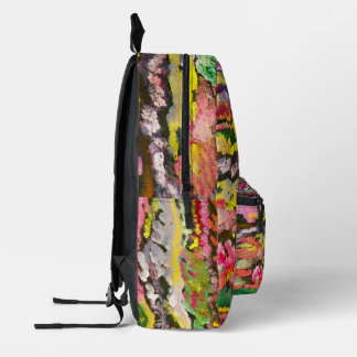 Colorful Abstract Wildflower Art Printed Backpack