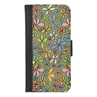 Colorful Abstract Wildflower Garden iPhone 8/7 Wallet Case