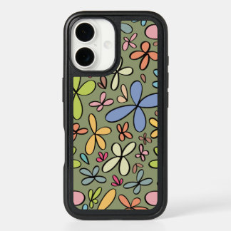Colorful Abstract Wildflower Garden iPhone 16 Case
