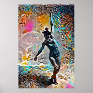 Colorful Abstract Woman Dancing Poster