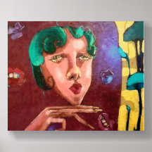 Colorful Abstract Woman Portrait – Oil Painting