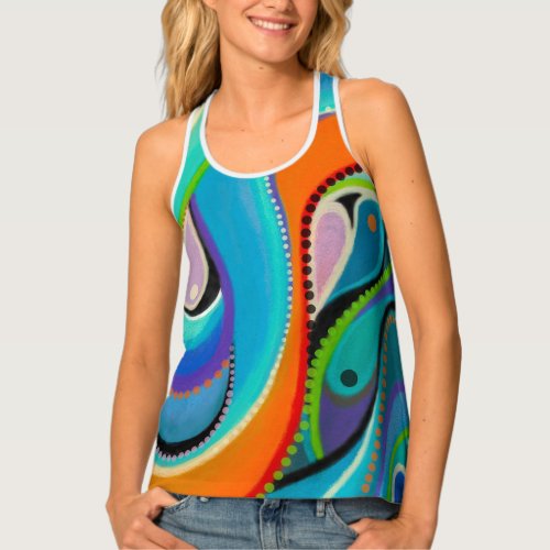Colorful Abstract Womens Racerback tank top