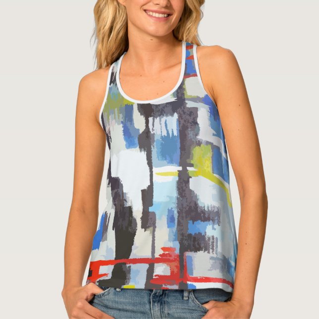 Colorful Abstract Womens Tank Top (Front)
