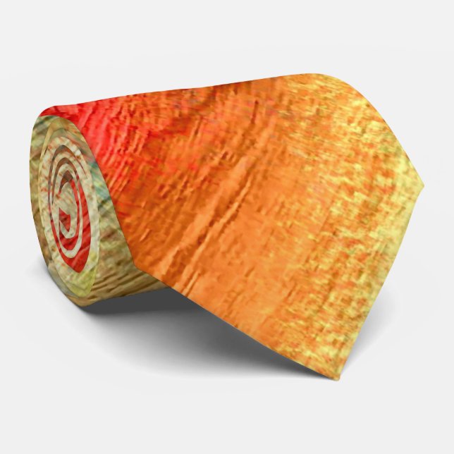 Colorful Abstract Wood Grain #2 Tie (Rolled)