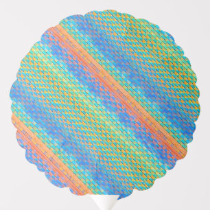 Colorful Abstract Woven Digital Pattern Balloon