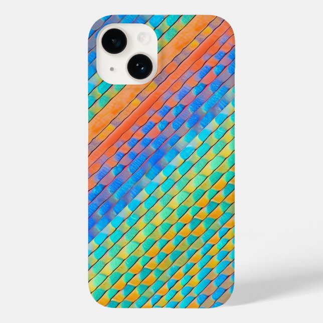 Colorful Abstract Woven Digital Pattern Case-Mate iPhone Case (Back)