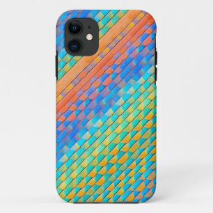 Colorful Abstract Woven Digital Pattern iPhone 11 Case