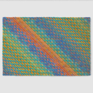 Colorful Abstract Woven Digital Pattern Fiber Doormat
