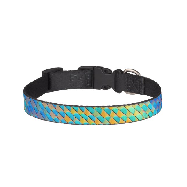 Colorful Abstract Woven Digital Pattern Pet Collar (Front)