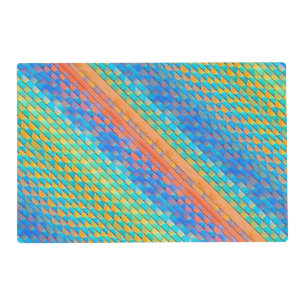 Colorful Abstract Woven Digital Pattern Placemat